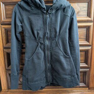 Prairie Underground Long Cloak Hoodie Black Goth Grunge Size S Organic Cotton